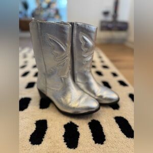Old Navy Girls silver western boot size 2